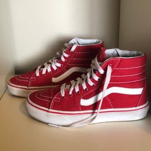 Red high top vans